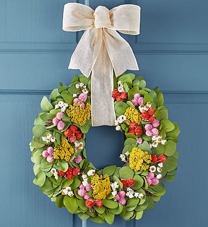 Floral Meadow Preserved Wreath-16"